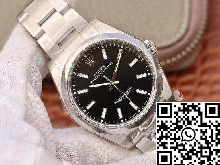 Perpetual AR 114300 39mm Factory Oyster Black Rolex Dial 0125